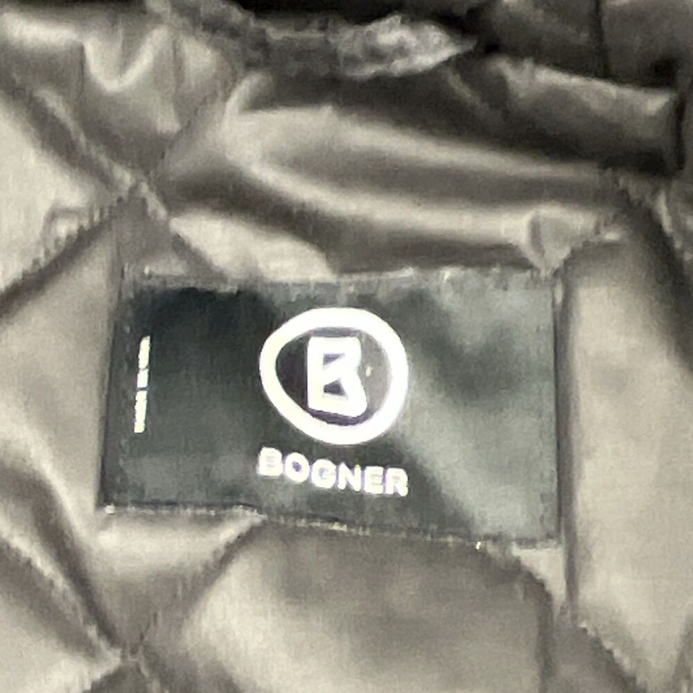Vintage Bogner Hooded Ski Jacket Parka Womens 4 Black Sueded Microfiber Coat - Picture 3 of 13